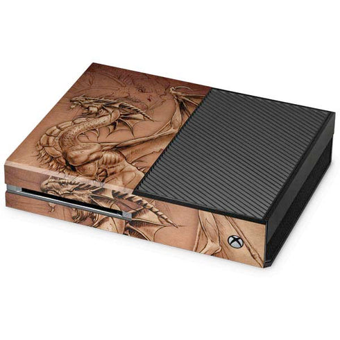 Tom Wood Dragon Parchment Xbox One Console Skin
