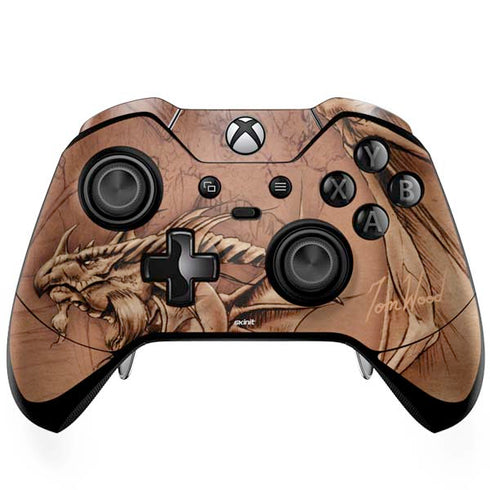 Tom Wood Dragon Parchment Xbox One Elite Controller Skin