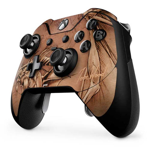 Tom Wood Dragon Parchment Xbox One Elite Controller Skin