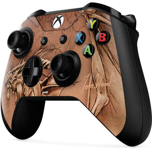 Tom Wood Dragon Parchment Xbox One X Controller Skin