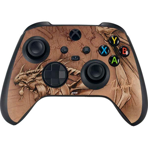 Tom Wood Dragon Parchment Xbox Series X Controller Skin