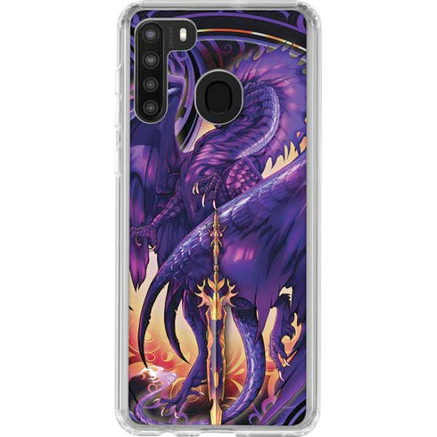 Ruth Thompson Dragonblade Netherblade Purple Galaxy A21 Clear Case