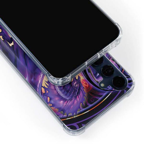 Dragonblade Netherblade Purple by Ruth Thompson Galaxy S24 Clear Case