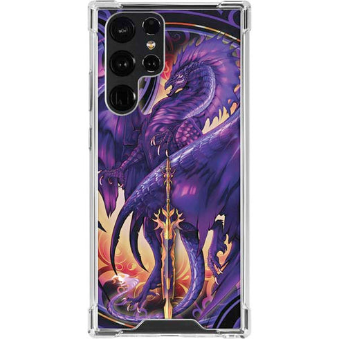 Dragonblade Netherblade Purple by Ruth Thompson Galaxy S24 Ultra Clear Case