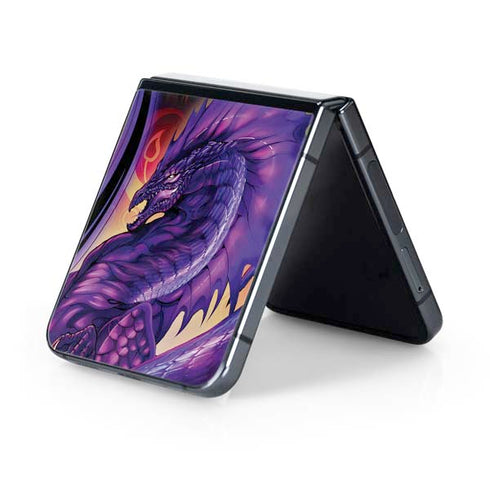 Dragonblade Netherblade Purple by Ruth Thompson Galaxy Z Flip5 5G Skin