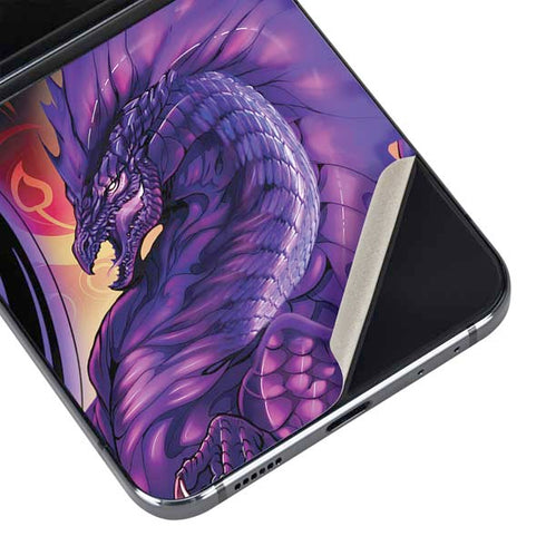 Dragonblade Netherblade Purple by Ruth Thompson Galaxy Z Flip5 5G Skin