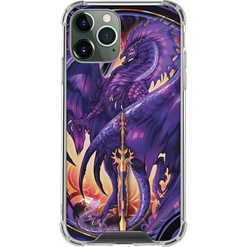 Dragonblade Netherblade Purple by Ruth Thompson iPhone 11 Pro Max Clear Case