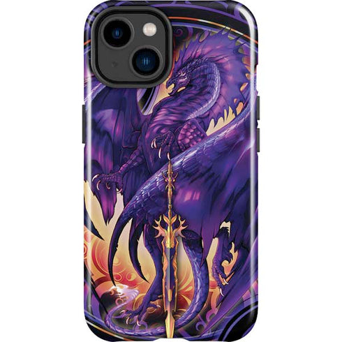 Dragonblade Netherblade Purple by Ruth Thompson iPhone 15 Plus Impact Case