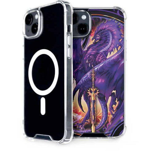 Dragonblade Netherblade Purple by Ruth Thompson iPhone 15 Plus MagSafe Case