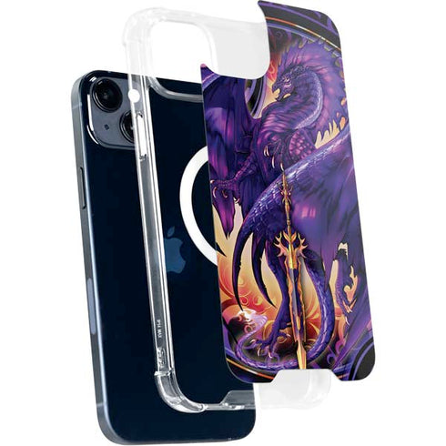 Dragonblade Netherblade Purple by Ruth Thompson iPhone 15 Plus MagSafe Case