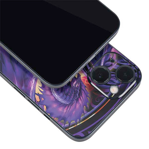 Dragonblade Netherblade Purple by Ruth Thompson iPhone 15 Plus Skin