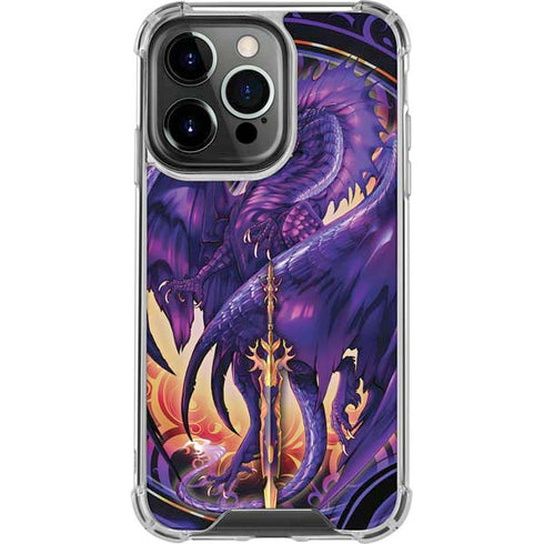 Dragonblade Netherblade Purple by Ruth Thompson iPhone 15 Pro Clear Case