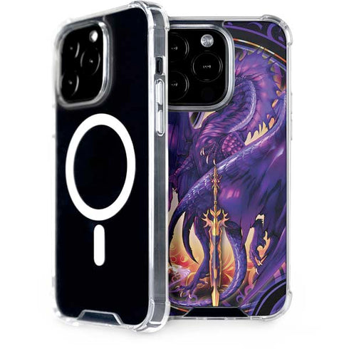 Dragonblade Netherblade Purple by Ruth Thompson iPhone 15 Pro MagSafe Case