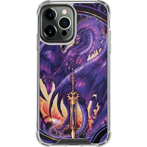 Dragonblade Netherblade Purple by Ruth Thompson iPhone 15 Pro Max Clear Case