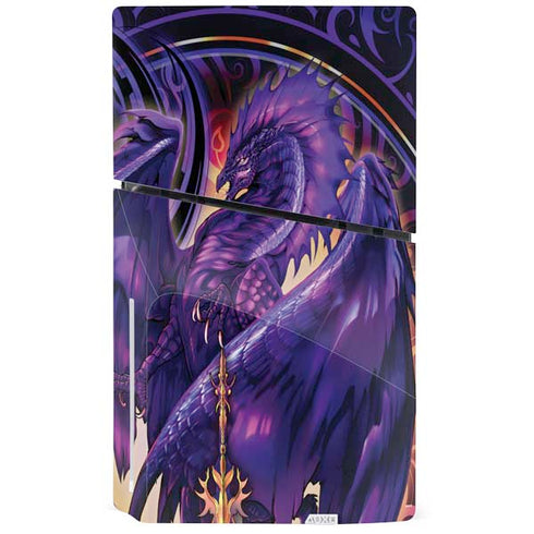 Dragonblade Netherblade Purple by Ruth Thompson PS5 Slim Disk Console Skin