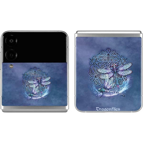 Brigid Ashwood Dragonfly Celtic Knot Galaxy Z Flip4 5G Skin