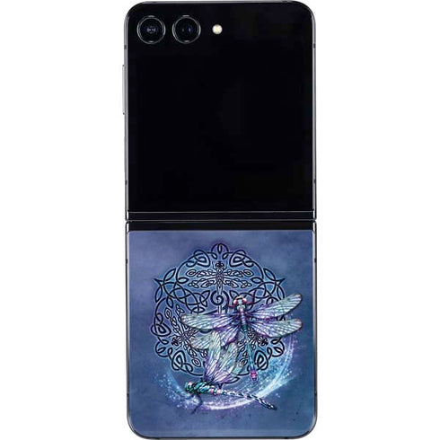 Dragonfly Celtic Knot by Brigid Ashwood Galaxy Z Flip5 5G Skin