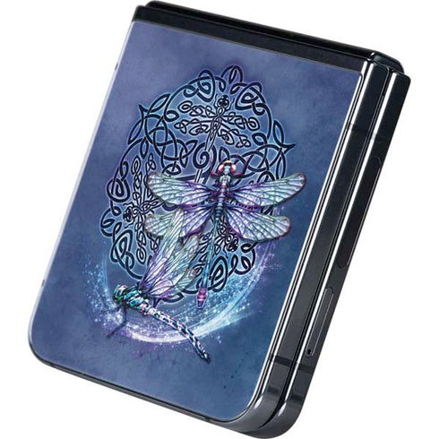Dragonfly Celtic Knot by Brigid Ashwood Galaxy Z Flip5 5G Skin