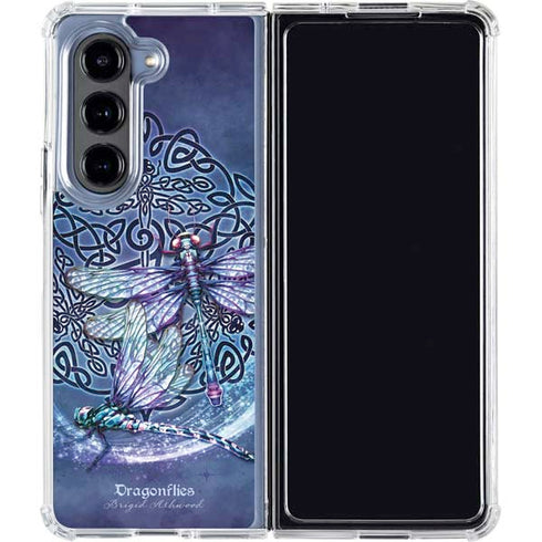 Dragonfly Celtic Knot by Brigid Ashwood Galaxy Z Fold5 5G Clear Case