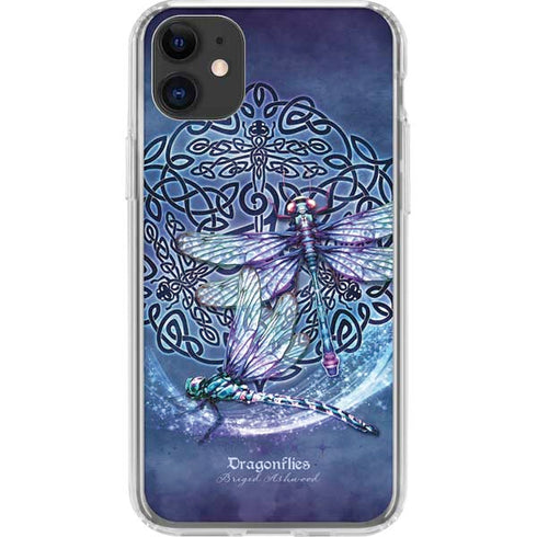 Dragonfly Celtic Knot by Brigid Ashwood iPhone 11 Clear Case