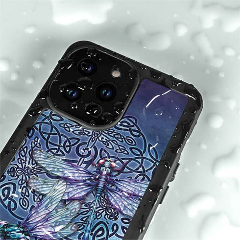 Brigid Ashwood Dragonfly Celtic Knot iPhone 14 Pro Max Waterproof Case