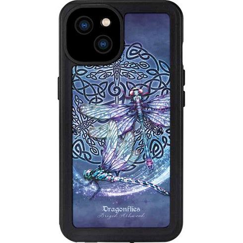 Dragonfly Celtic Knot by Brigid Ashwood iPhone 15 Plus Waterproof Case