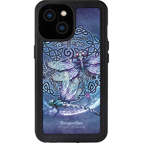 Dragonfly Celtic Knot by Brigid Ashwood iPhone 15 Waterproof Case