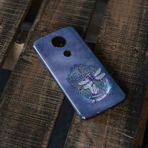 Brigid Ashwood Dragonfly Celtic Knot Moto E5 Plus Skin