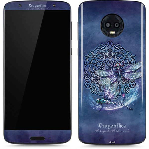 Brigid Ashwood Dragonfly Celtic Knot Moto G6 Skin