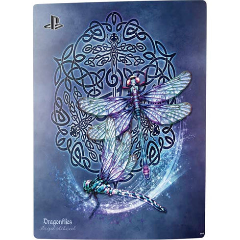 Brigid Ashwood Dragonfly Celtic Knot PS5 Digital Edition Console Skin