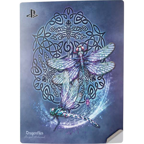 Brigid Ashwood Dragonfly Celtic Knot PS5 Digital Edition Console Skin