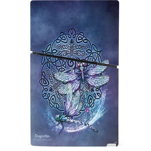 Dragonfly Celtic Knot by Brigid Ashwood PS5 Slim Digital Edition Console Skin