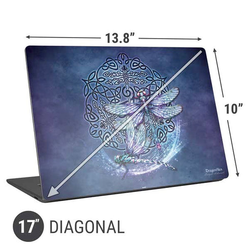 Brigid Ashwood Dragonfly Celtic Knot Universal Laptop 17in (13.8 x 10in) Skin