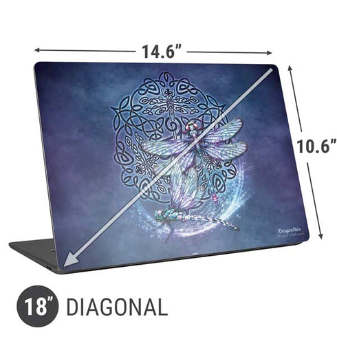 Brigid Ashwood Dragonfly Celtic Knot Universal Laptop 18in (14.6 x 10.6in) Skin
