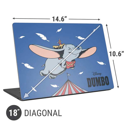Disney Dumbo Classic Flying Elephant Universal Laptop 18in (14.6 x 10.6in) Skin