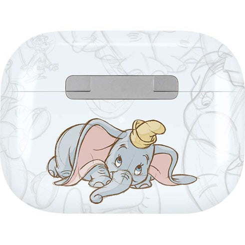 Disney Dumbo Classic sketched portrait AirPods Pro 2nd Gen Skin