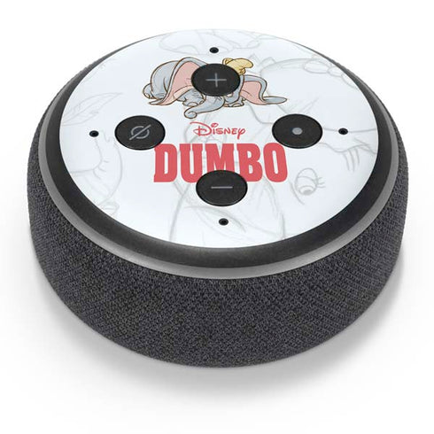 Disney Dumbo Classic sketched portrait Amazon Echo Dot Skin