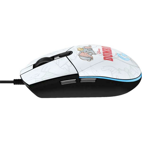 Disney Dumbo Classic sketched portrait G203 Prodigy RGB Wired Gaming Mouse Skin