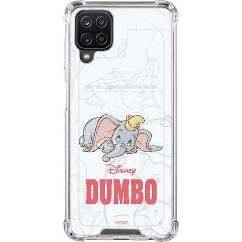Disney Dumbo Classic sketched portrait Galaxy A12 Clear Case