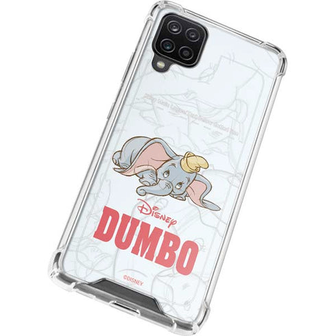 Disney Dumbo Classic sketched portrait Galaxy A12 Clear Case
