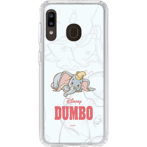 Disney Dumbo Classic sketched portrait Galaxy A20 Clear Case