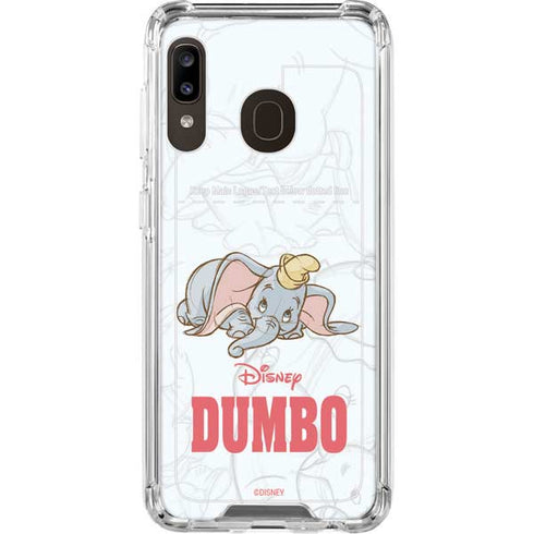 Disney Dumbo Classic sketched portrait Galaxy A30 Clear Case