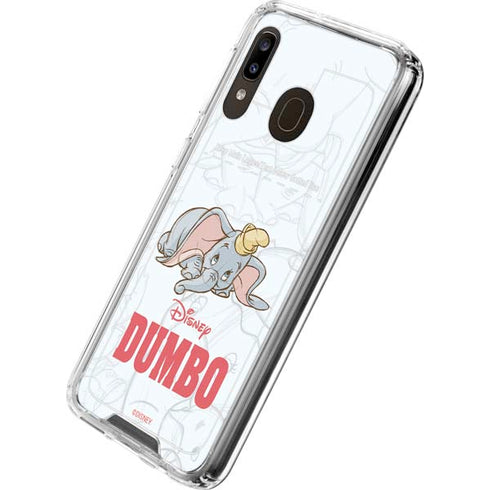 Disney Dumbo Classic sketched portrait Galaxy A30 Clear Case