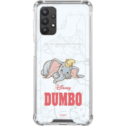 Disney Dumbo Classic sketched portrait Galaxy A32 5G Clear Case