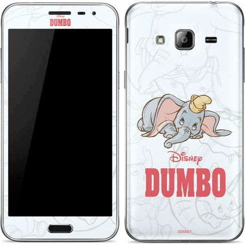 Disney Dumbo Classic sketched portrait Galaxy J3 Skin