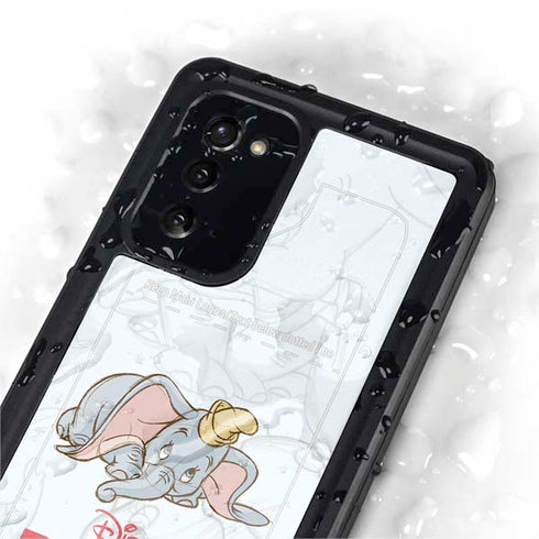Disney Dumbo Classic sketched portrait Galaxy Note20 5G Waterproof Case