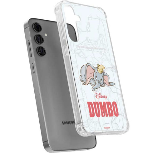 Disney Dumbo Classic sketched portrait Galaxy S24 Plus Clear Case