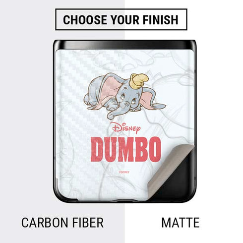 Disney Dumbo Classic sketched portrait Galaxy Z Flip Skin
