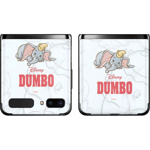 Disney Dumbo Classic sketched portrait Galaxy Z Flip Skin