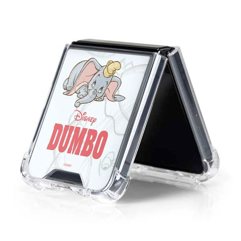 Disney Dumbo Classic sketched portrait Galaxy Z Flip5 5G Clear Case